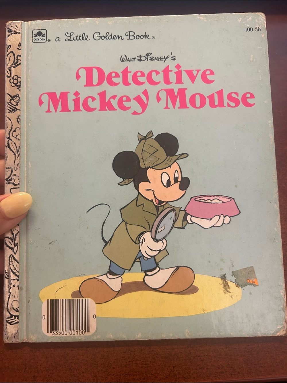 Vintage Disney Detective Mickey Mouse Little Golden Book 100-58 Storybook